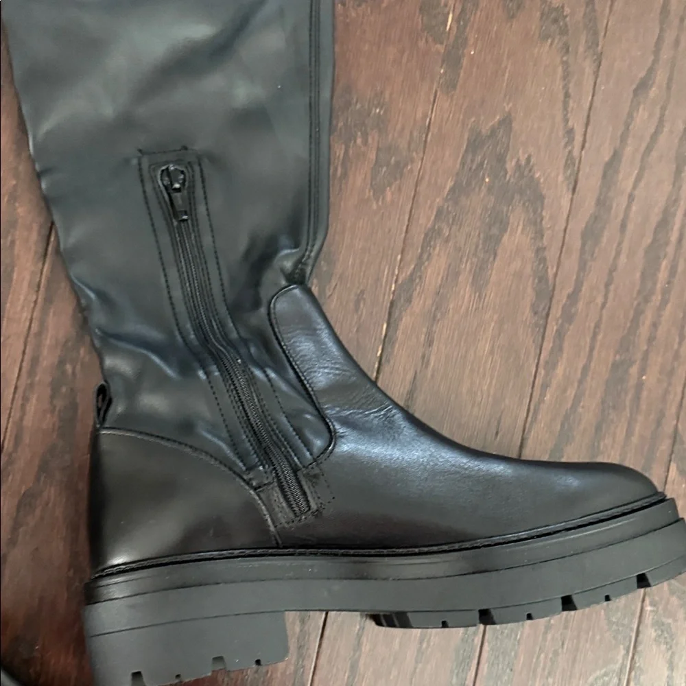 NWOB Free People Black Over-the-Knee Women's Boots Size 38 (8)